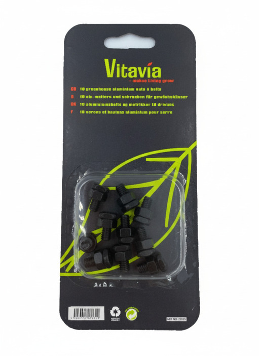 Bultar & Muttrar Alu Svart 10-pack Vitavia